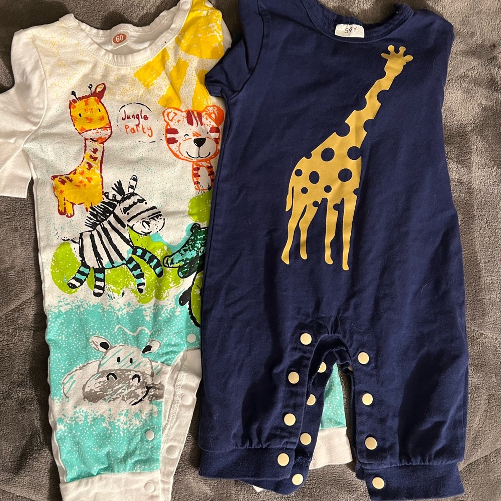 Baby Jungle Animal Rompers